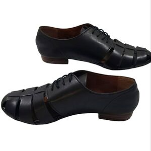 Lucky Brand Women's Black Garsone Leather Cut Out Oxfords 6M NEW!